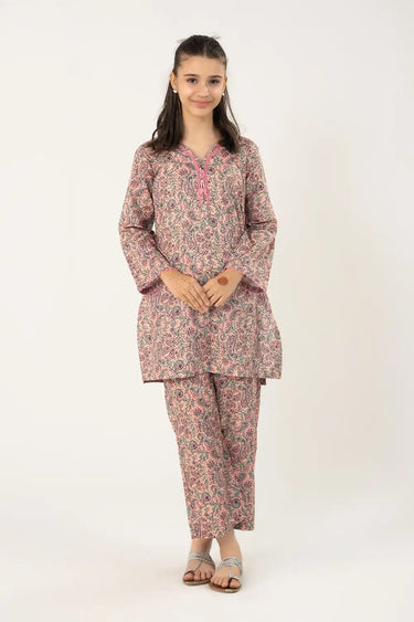 2 Piece - Printed Cotton Lawn Suit