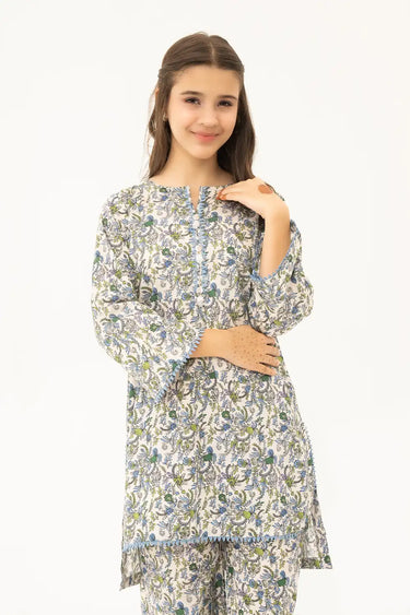 2 Piece - Printed Cotton Lawn Suit