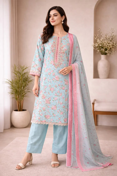 3 Piece - Embroidered Lawn Suit