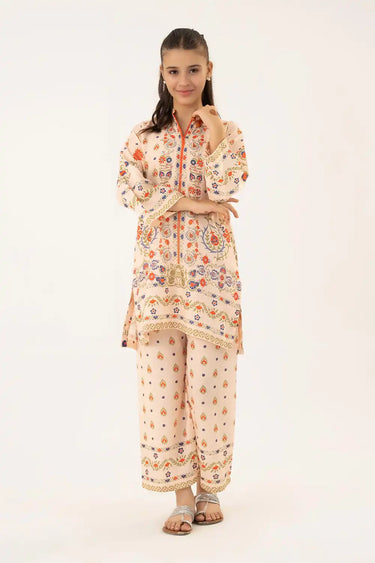 2 Piece - Printed Texture Suit