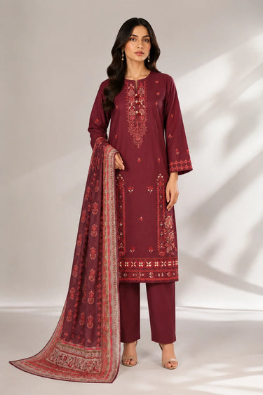 3 PIECE - EMBROIDERED CAMBRIC SUIT