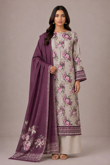 3 PIECE - PRINTED CAMBRIC SUIT
