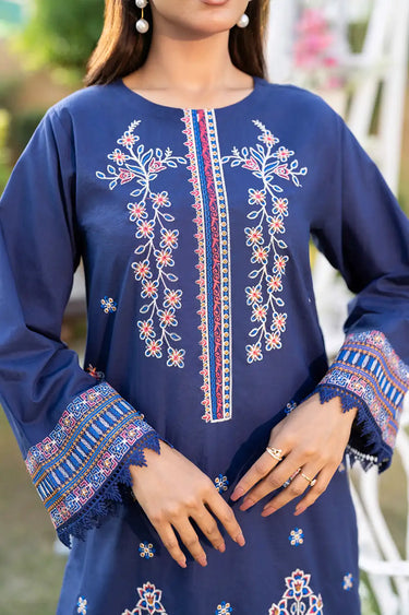3 Piece - Embroidered Cambric Suit