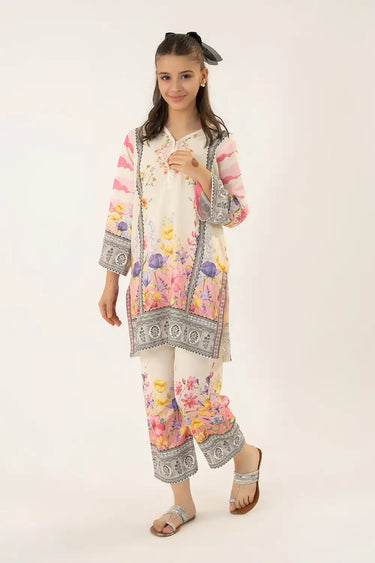 2 Piece - Printed Texture Suit