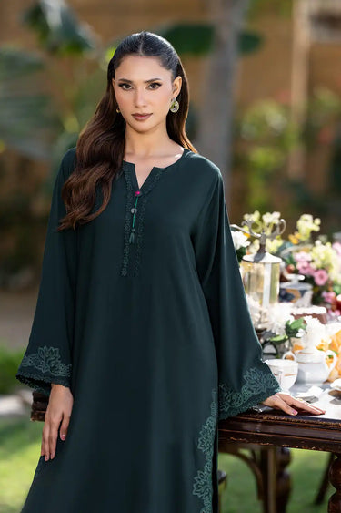2 Piece - Embroidered Linen Suit