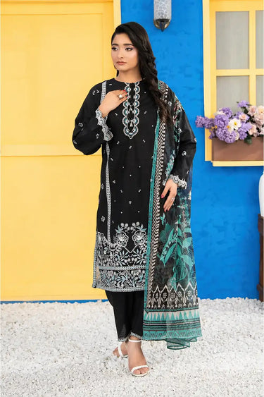 3 Piece - Embroidered Cambric Suit