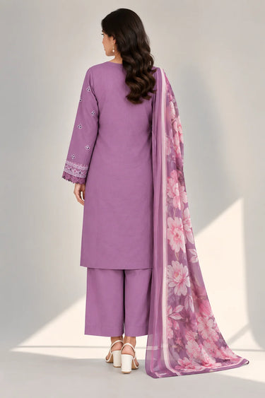 3 PIECE - EMBROIDERED CAMBRIC SUIT
