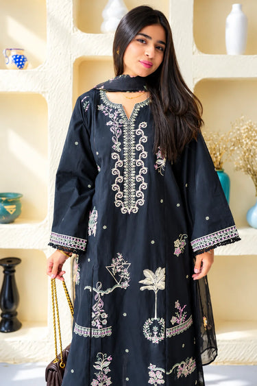 3 PIECE - EMBROIDERED CAMBRIC SUIT