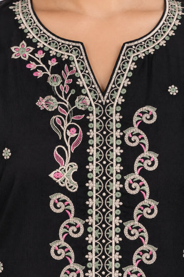 3 PIECE - EMBROIDERED CAMBRIC SUIT