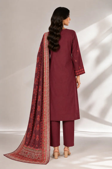 3 PIECE - EMBROIDERED CAMBRIC SUIT