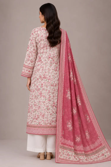 3 PIECE - EMBROIDERED CAMBRIC SUIT