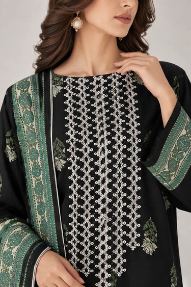 3 PIECE - EMBROIDERED CAMBRIC SUIT