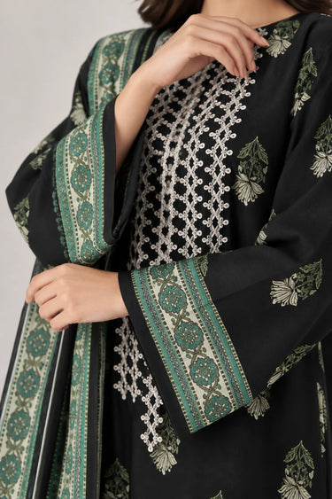3 PIECE - EMBROIDERED CAMBRIC SUIT