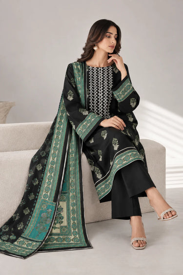 3 PIECE - EMBROIDERED CAMBRIC SUIT