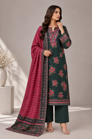 3 PIECE - EMBROIDERED CAMBRIC SUIT