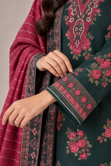 3 PIECE - EMBROIDERED CAMBRIC SUIT