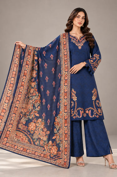 3 PIECE - EMBROIDERED JACQUARD SUIT