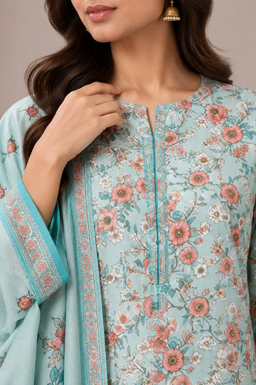 3 PIECE - PRINTED CAMBRIC SUIT