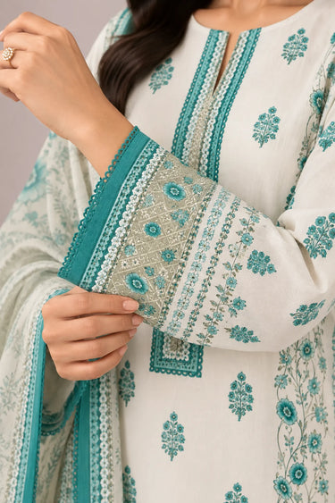 3 PIECE - PRINTED CAMBRIC SUIT