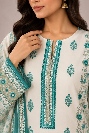 3 PIECE - PRINTED CAMBRIC SUIT
