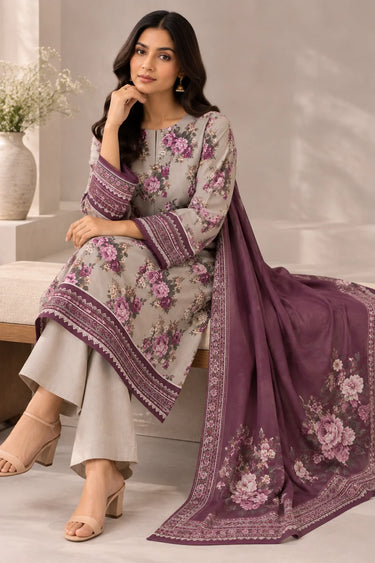 3 PIECE - PRINTED CAMBRIC SUIT