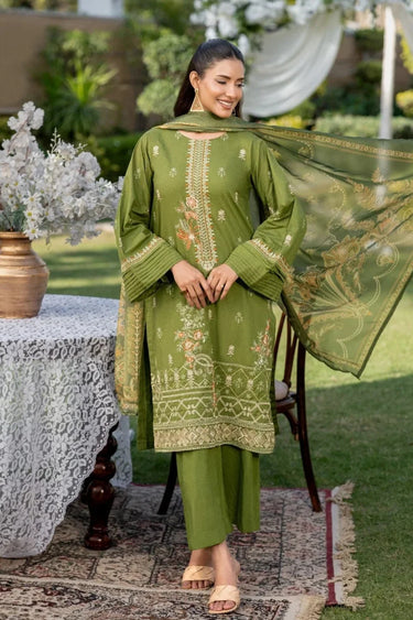 3 Piece - Embroidered Cambric Suit