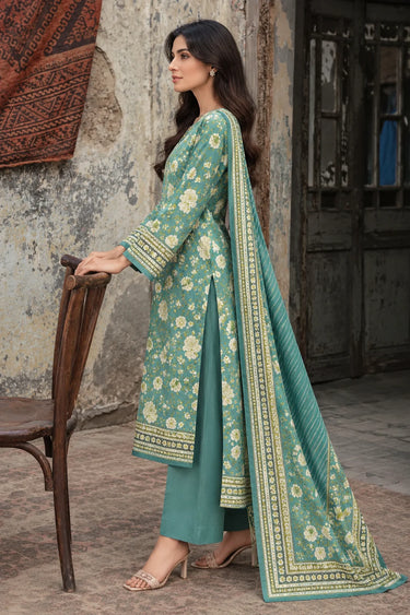 3 Piece - Printed Khaddar Suit