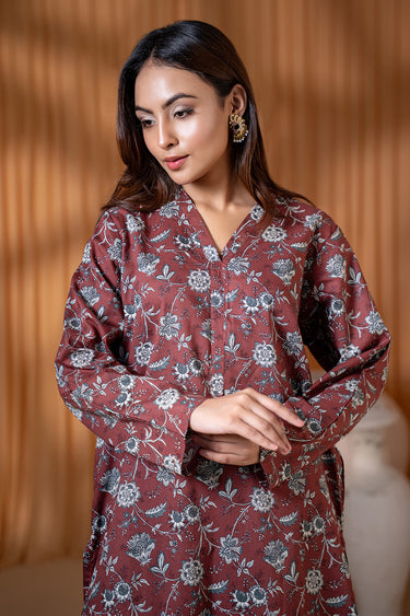 2 Piece - Printed Cotton Lawn Suit