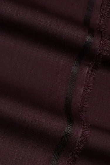 Men's Luxury Textured Blended Unstitched Fabric - MEHROON