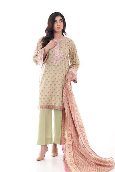 3 Piece - Embroidered Lawn Suit