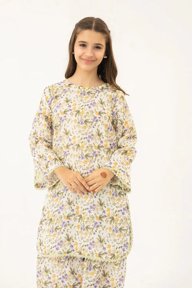 2 Piece - Printed Texture Suit