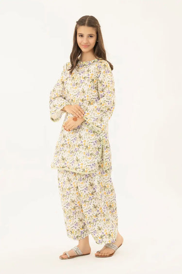 2 Piece - Printed Texture Suit