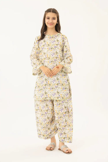 2 Piece - Printed Texture Suit