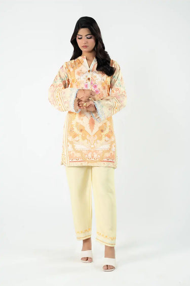 2 Piece - Printed Arabic Lawn Suit