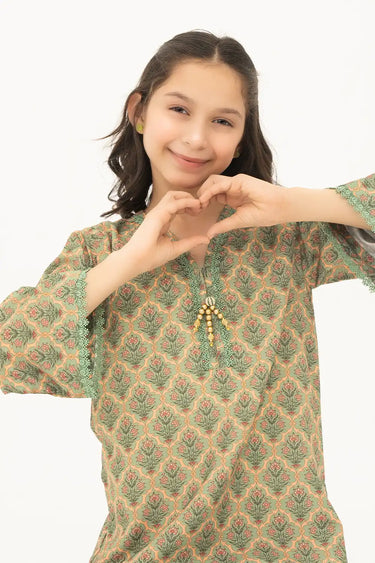 2 Piece - Printed Arabic Lawn Suit