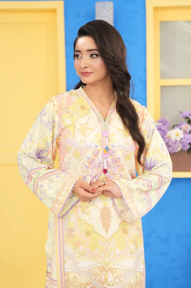 2 Piece - Printed Arabic Lawn Suit