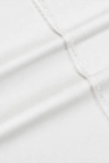 Men's Luxury Textured Blended Unstitched Fabric - WHITE