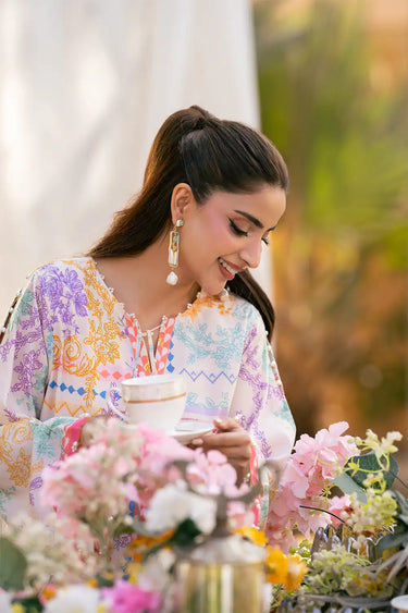 2 Piece - Printed Arabic Lawn Suit