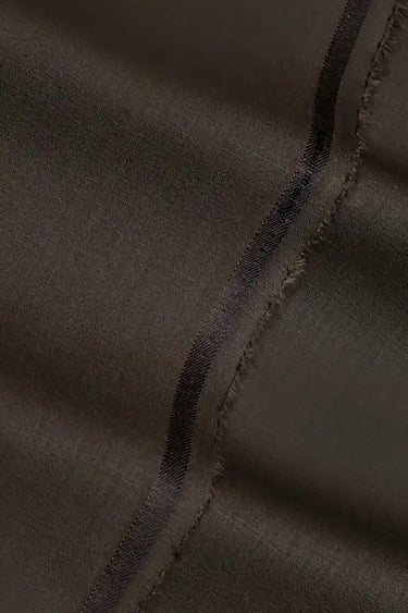 Men's Luxury Textured Blended Unstitched Fabric - BROWN