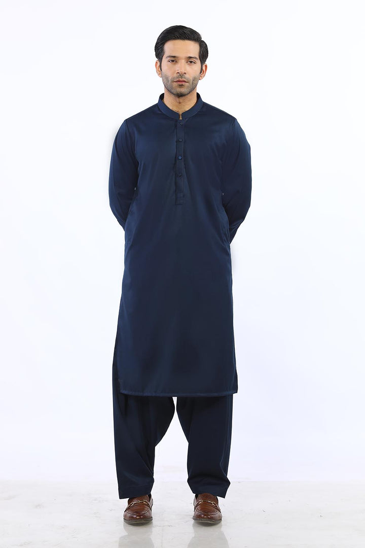 Blue Wash & Wear Shalwar Kameez - Prime Point Store