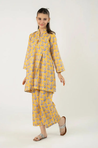 2 Piece - Printed Texture Suit