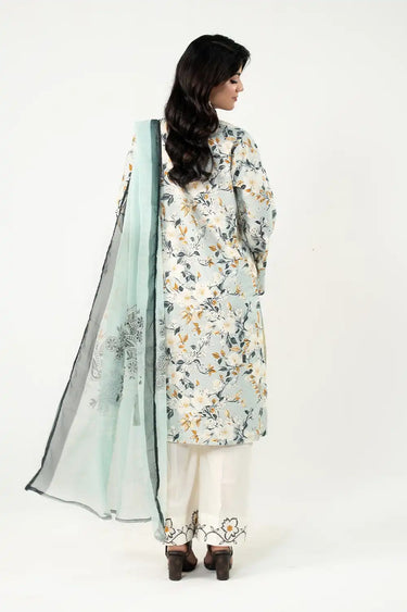 3 Piece - Printed Schiffli Suit