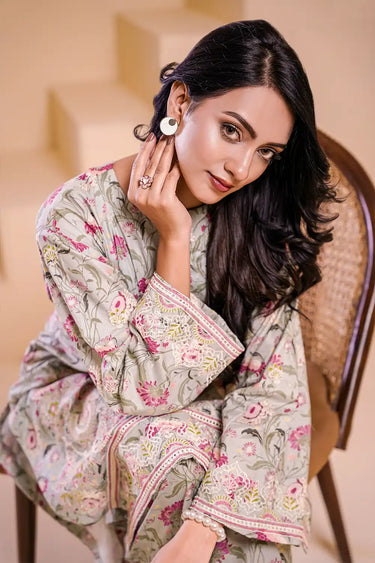 2 Piece - Printed Cambric Suit