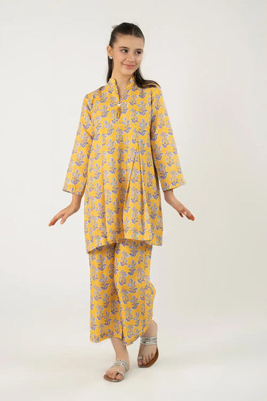 2 Piece - Printed Texture Suit