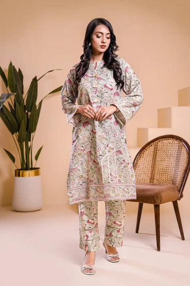 2 Piece - Printed Cambric Suit