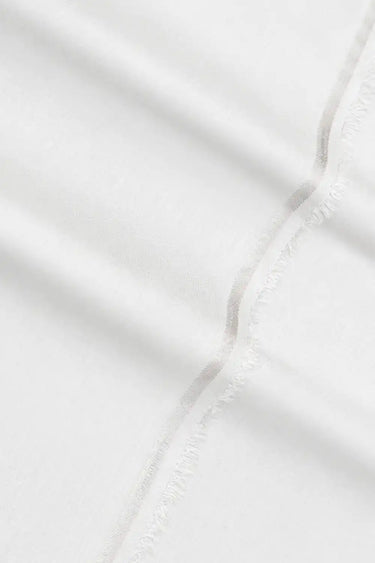 Men's Luxury Textured Blended Unstitched Fabric - WHITE