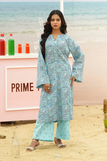 2 Piece - Printed Cotton Lawn Suit
