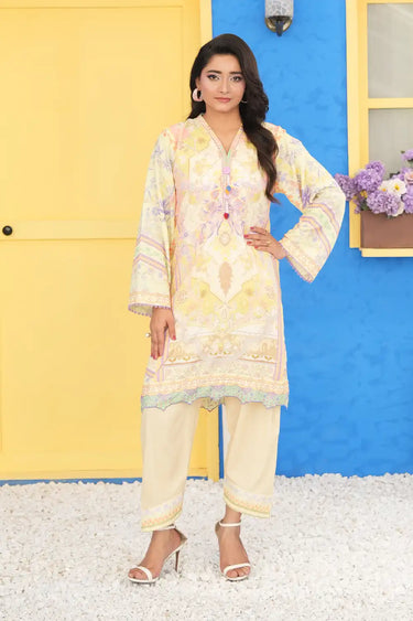 2 Piece - Printed Arabic Lawn Suit