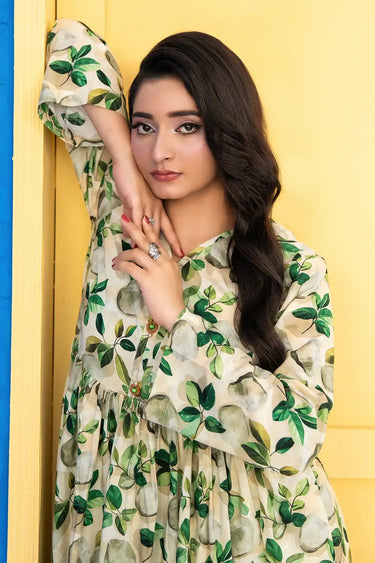 2 Piece - Printed Linen Suit