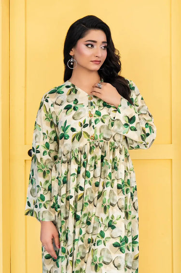 2 Piece - Printed Linen Suit